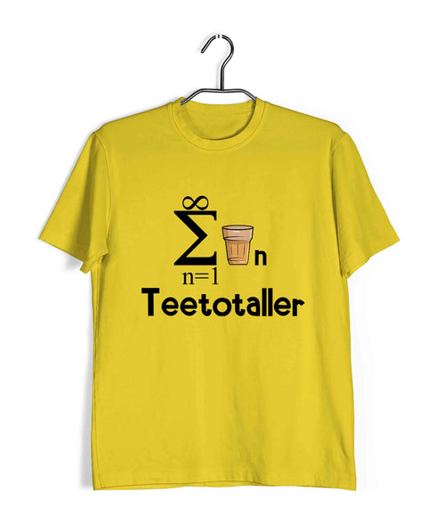 Mathematics Teetotaller Nerd Wordplay Casual Graphic Printed T-Shirt for Men