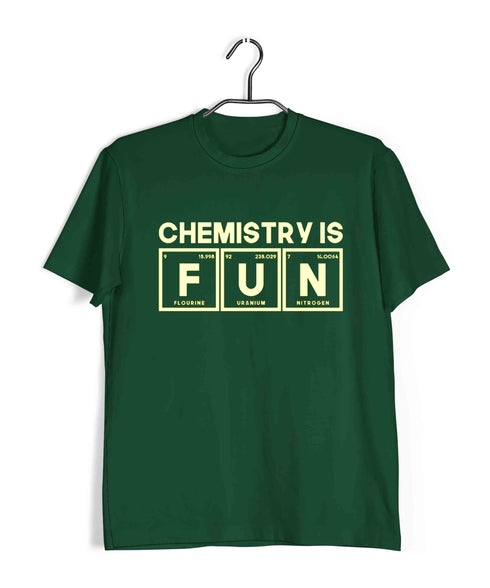 Chemistry Chemistry is FUN Nerd Science Casual Graphic Printed T-Shirt for Men