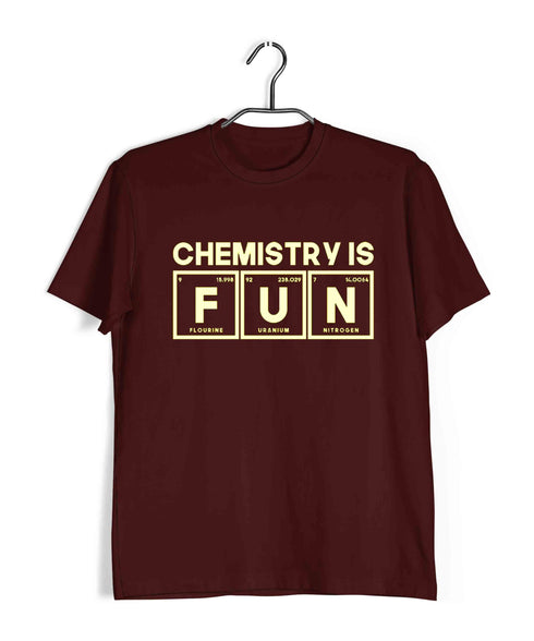 Chemistry Chemistry is FUN Nerd Science Casual Graphic Printed T-Shirt for Men