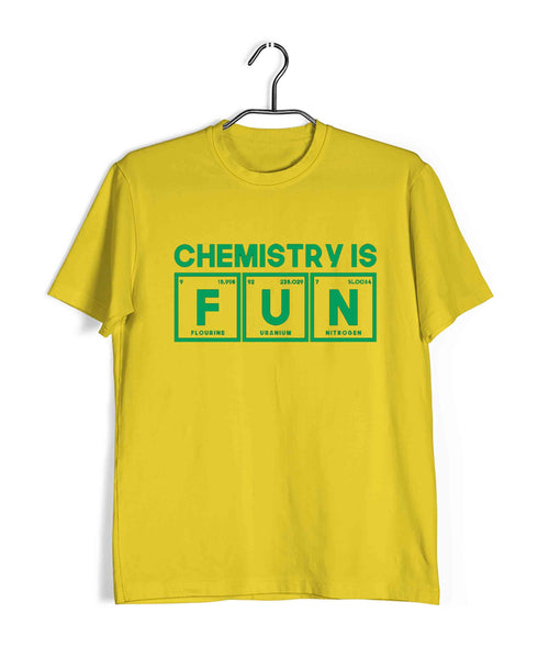 Chemistry Chemistry is FUN Nerd Science Casual Graphic Printed T-Shirt for Men