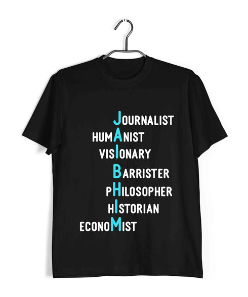 Ambedkar Jai Bhim Letter Art Politics Freedom Casual Graphic Printed T-Shirt for Men