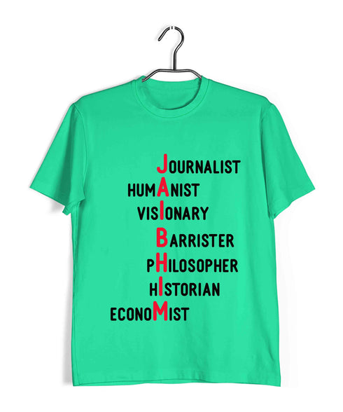 Ambedkar Jai Bhim Letter Art Politics Freedom Casual Graphic Printed T-Shirt for Men