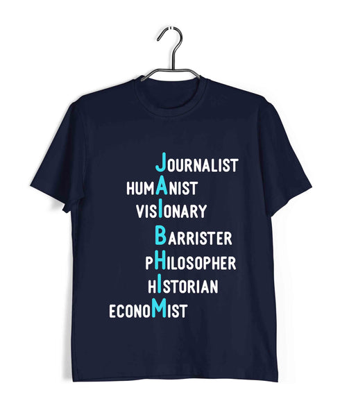 Ambedkar Jai Bhim Letter Art Politics Freedom Casual Graphic Printed T-Shirt for Men