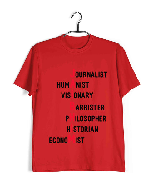 Ambedkar Jai Bhim Letter Art Politics Freedom Casual Graphic Printed T-Shirt for Men