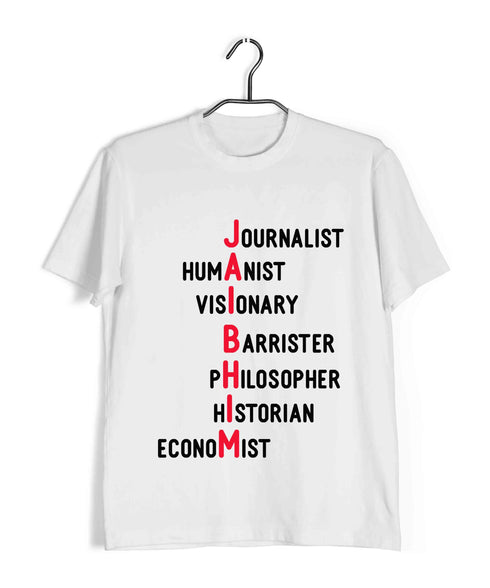 Ambedkar Jai Bhim Letter Art Politics Freedom Casual Graphic Printed T-Shirt for Men