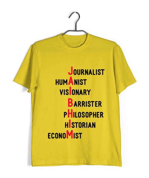 Ambedkar Jai Bhim Letter Art Politics Freedom Casual Graphic Printed T-Shirt for Men