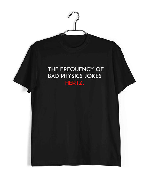 Nerd Physics Frequency Hertz Custom Printed Graphic Design T-Shirt for Men