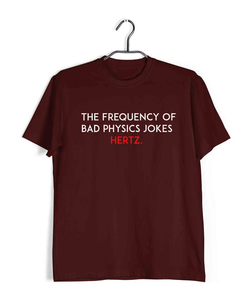 Nerd Physics Frequency Hertz Custom Printed Graphic Design T-Shirt for Men