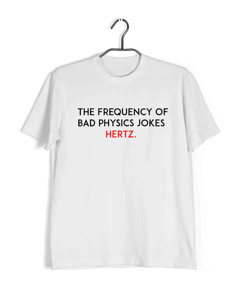 Nerd Physics Frequency Hertz Custom Printed Graphic Design T-Shirt for Men