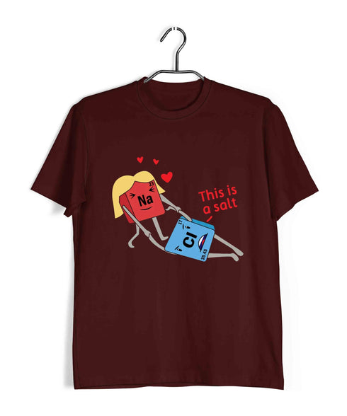 Chemistry Puns Sodium Chloride Assault Nerd Science Casual Graphic Printed T-Shirt for Men