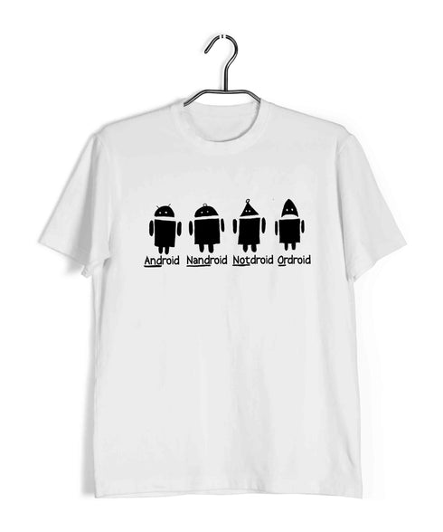 Electrical Engineering Computer Science NotDroid OrDroid Nandroid Nerd Engineering Casual Graphic Printed T-Shirt for Men