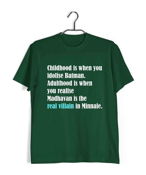 Movies Tamil Madhavan in Minnale Aaramkhor Specials Funny Casual Graphic Printed T-Shirt for Men
