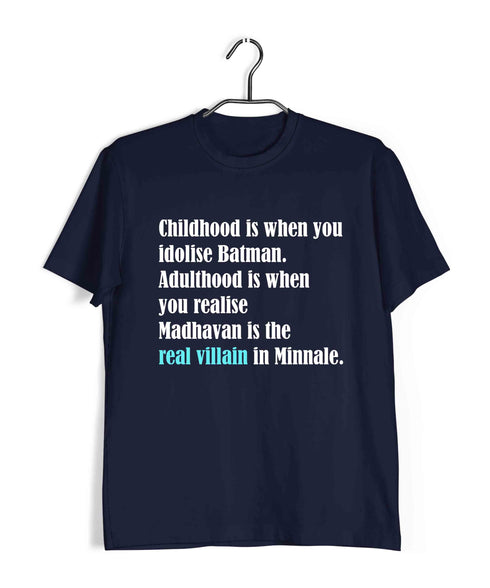Movies Tamil Madhavan in Minnale Aaramkhor Specials Funny Casual Graphic Printed T-Shirt for Men