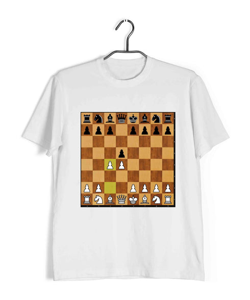 Chess Queen's Gambit Board Sports Casual Graphic Printed T-Shirt for Men