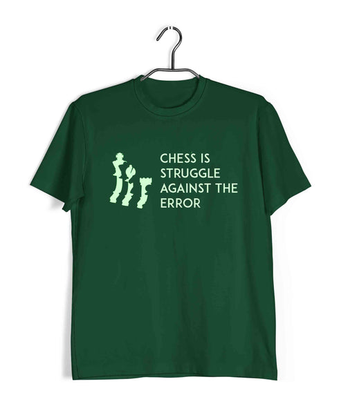 Chess Chess is the struggle against the�ÕÌ_error. Sports Casual Graphic Printed T-Shirt for Men