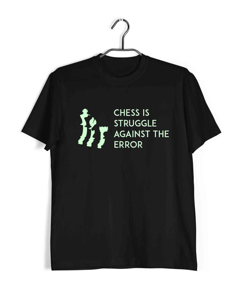 Chess Chess is the struggle against the�ÕÌ_error. Sports Casual Graphic Printed T-Shirt for Men