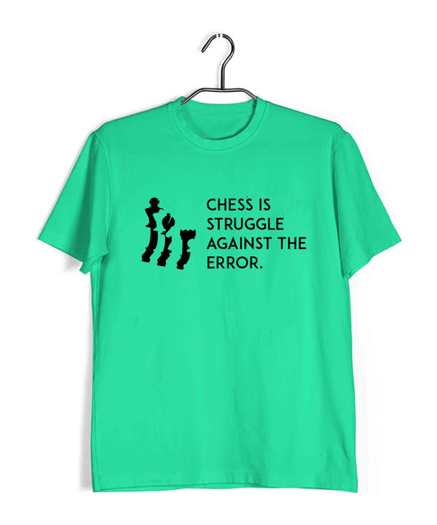 Chess Chess is the struggle against the�ÕÌ_error. Sports Casual Graphic Printed T-Shirt for Men