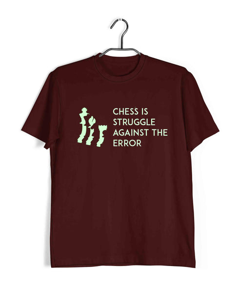 Chess Chess is the struggle against the�ÕÌ_error. Sports Casual Graphic Printed T-Shirt for Men