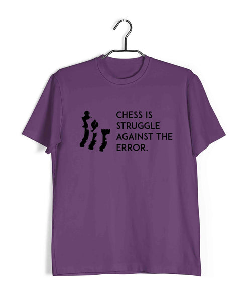 Chess Chess is the struggle against the�ÕÌ_error. Sports Casual Graphic Printed T-Shirt for Men