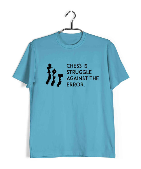 Chess Chess is the struggle against the�ÕÌ_error. Sports Casual Graphic Printed T-Shirt for Men