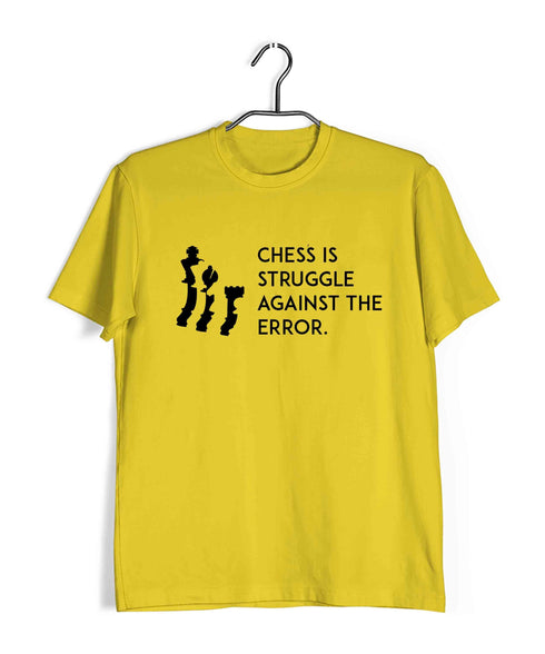 Chess Chess is the struggle against the�ÕÌ_error. Sports Casual Graphic Printed T-Shirt for Men