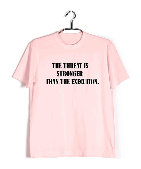 Chess Nimsowitsche The threat is stronger than the execution. Sports Casual Graphic Printed T-Shirt for Men