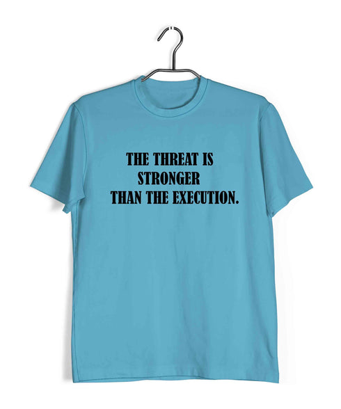 Chess Nimsowitsche The threat is stronger than the execution. Sports Casual Graphic Printed T-Shirt for Men