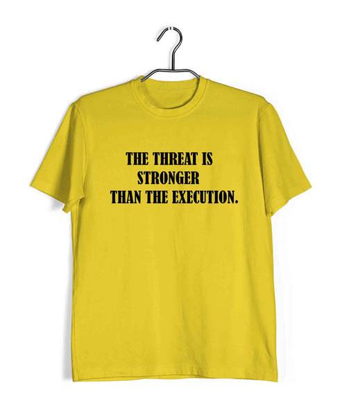 Chess Nimsowitsche The threat is stronger than the execution. Sports Casual Graphic Printed T-Shirt for Men