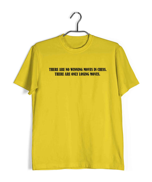 Chess Steinitz There's No Winning Move in Chess Sports Casual Graphic Printed T-Shirt for Men