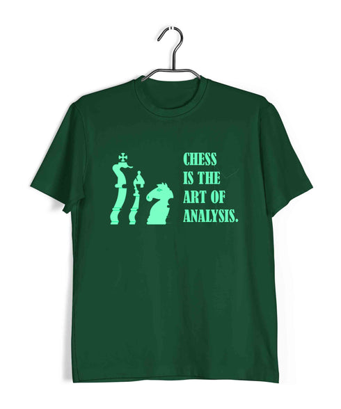 Chess Chess is the art of analysis Sports Casual Graphic Printed T-Shirt for Men