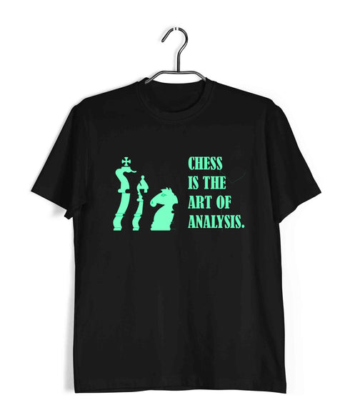Chess Chess is the art of analysis Sports Casual Graphic Printed T-Shirt for Men