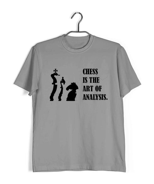 Chess Chess is the art of analysis Sports Casual Graphic Printed T-Shirt for Men