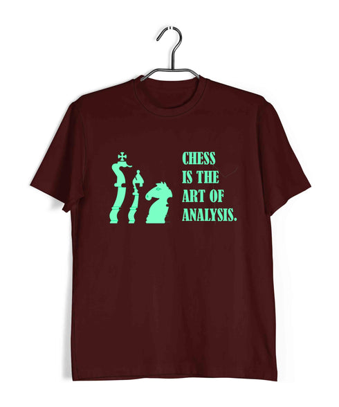 Chess Chess is the art of analysis Sports Casual Graphic Printed T-Shirt for Men