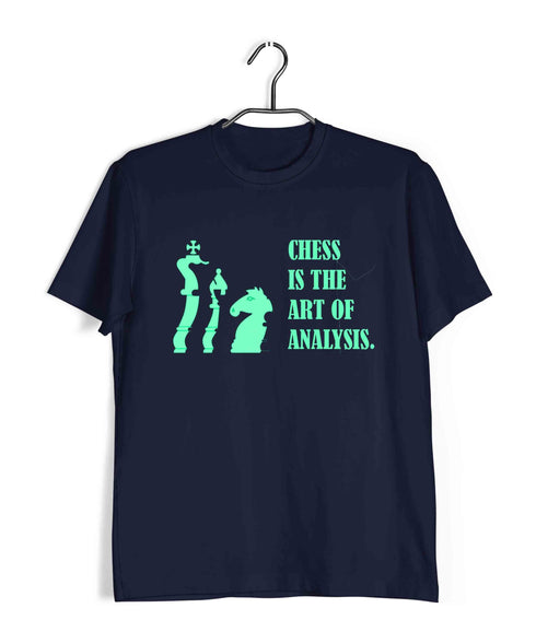 Chess Chess is the art of analysis Sports Casual Graphic Printed T-Shirt for Men