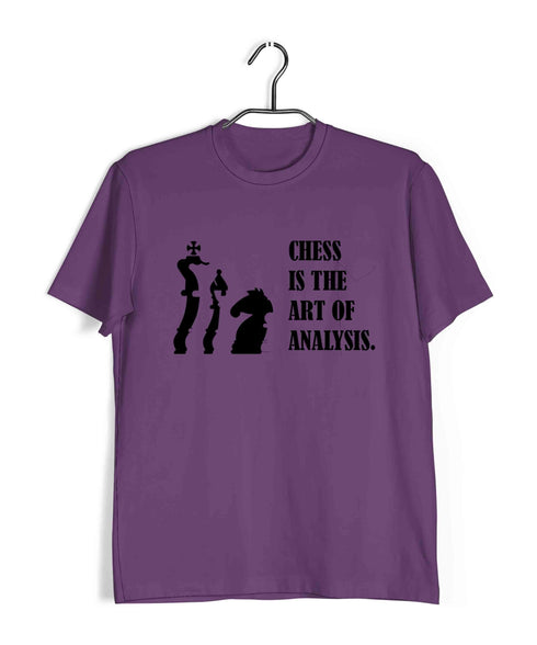 Chess Chess is the art of analysis Sports Casual Graphic Printed T-Shirt for Men