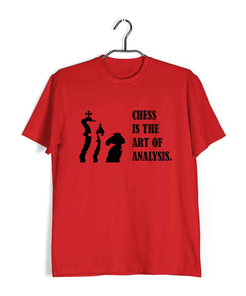 Chess Chess is the art of analysis Sports Casual Graphic Printed T-Shirt for Men