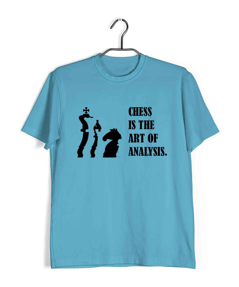 Chess Chess is the art of analysis Sports Casual Graphic Printed T-Shirt for Men