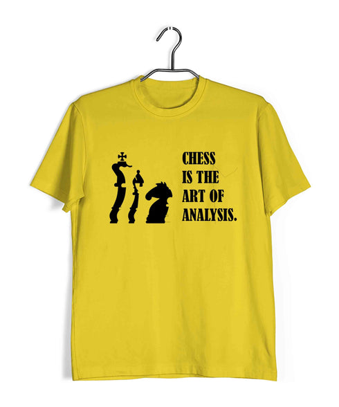 Chess Chess is the art of analysis Sports Casual Graphic Printed T-Shirt for Men