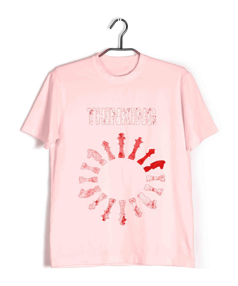 Chess Thoughts Loading Sports Casual Graphic Printed T-Shirt for Men