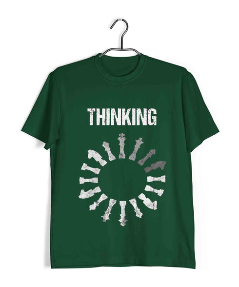 Chess Thoughts Loading Sports Casual Graphic Printed T-Shirt for Men