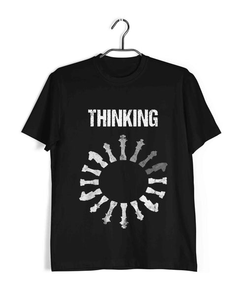 Chess Thoughts Loading Sports Casual Graphic Printed T-Shirt for Men