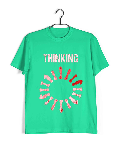 Chess Thoughts Loading Sports Casual Graphic Printed T-Shirt for Men