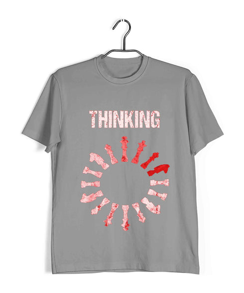 Chess Thoughts Loading Sports Casual Graphic Printed T-Shirt for Men