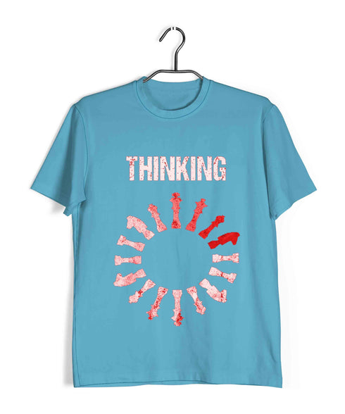 Chess Thoughts Loading Sports Casual Graphic Printed T-Shirt for Men