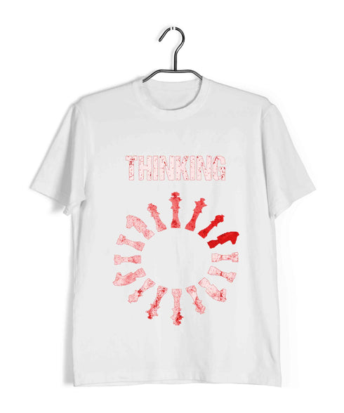 Chess Thoughts Loading Sports Casual Graphic Printed T-Shirt for Men