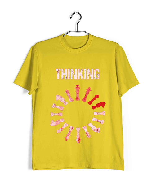 Chess Thoughts Loading Sports Casual Graphic Printed T-Shirt for Men