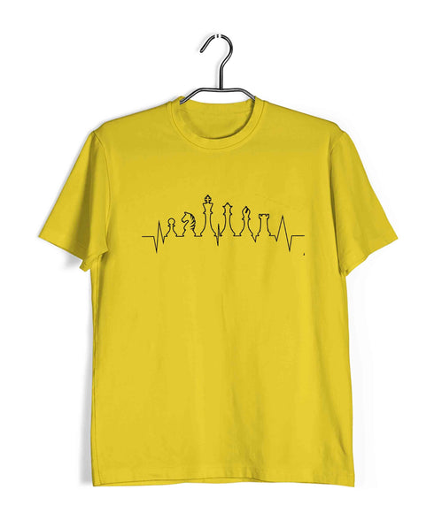 Chess Chess Is Life Waveform Sports Casual Graphic Printed T-Shirt for Men