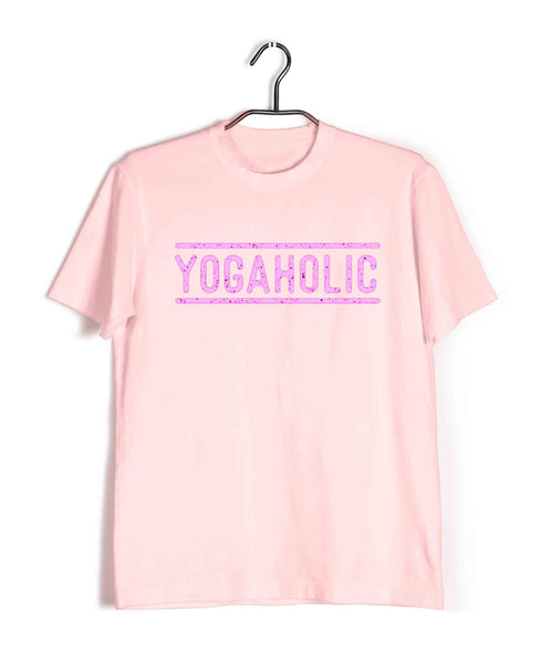 Yoga Yogaholic Sports Fitness Casual Graphic Printed T-Shirt for Men