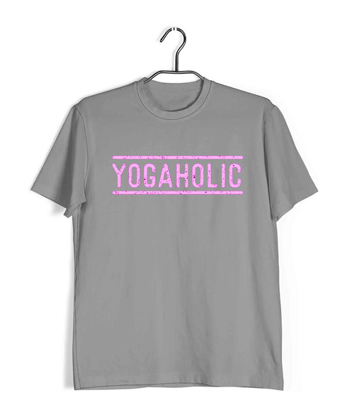 Sports Fitness Yoga Yogaholic Custom Printed Graphic Design T-Shirt for Women