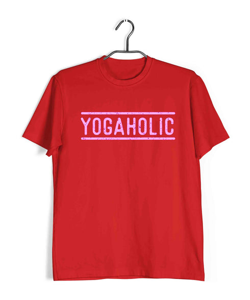 Sports Fitness Yoga Yogaholic Custom Printed Graphic Design T-Shirt for Women